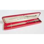 An Elizabeth II Cased Silver Handled "Flaxman" Paper Knife, Sheffield 1980, Francis Howard Ltd.