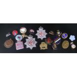 A Collection of Badges including NFS, Teddy Tail League, Girl Guide, etc.