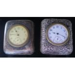 Two Silver Cased Easel Back Watches, one Birmingham 1898, D.C. Co., both A/F