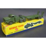 A Dinky 660 Antar Tank Transporter. Very good plus+ in good box.