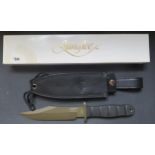 A Junglee Pacific Hunter Seki Japan Knife in leather sheath (new old stock, boxed)