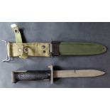 American M5 Bayonet in Plastic Scabbard. Blade marked M-5.