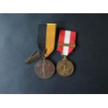 An Irish 1939-46 Emergency Service Medal (A Forsa Cosanta Aitiuil) and Irish War of Independence