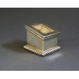 A Victorian Loaded Silver Stamp Box, Birmingham 1886, Grey & Co.