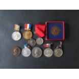 Collection of 10 Coronation and Royal Medals. George IV, Queen Victoria, Edward VII, George V and