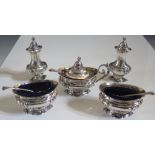A Pair of Edward VII Silver Peppers, Birmingham 1902, Barker Brothers, 93mm high, 82g and A Pair