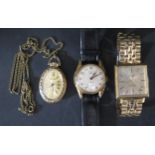 A Gent's ROTARY Gold Plated Manual Wristwatch (29mm, running), LUNESA wristwatch (30mm, running) and