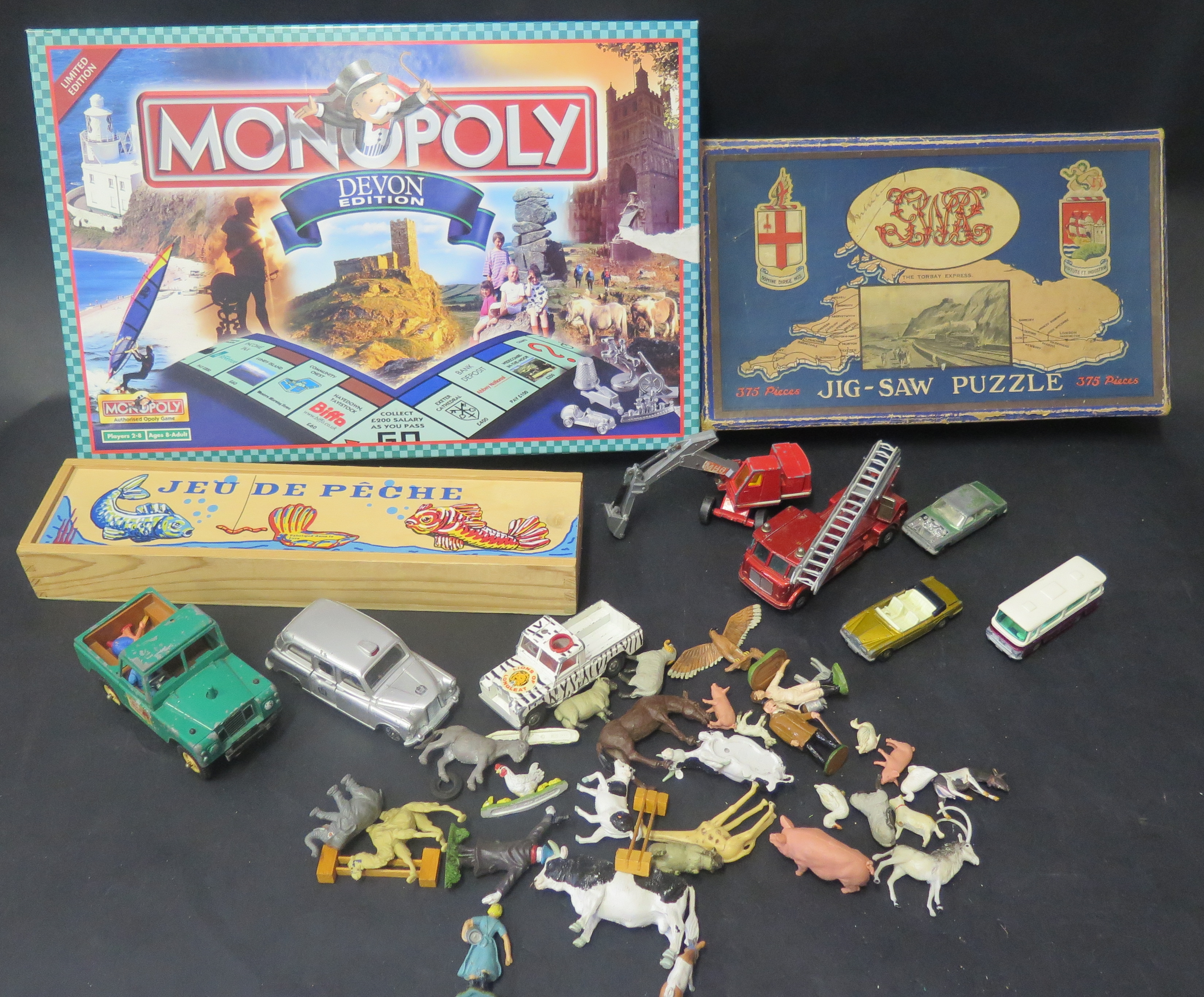 A Selection of Toy Cars and Animals Including Matchbox, Corgi, Dinky, Chad Valley 1930's GWR