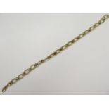 An 8" 18ct Gold Fancy Rope Linked Bracelet, 15.5g