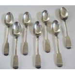 A Set of Six Victorian Silver Teaspoons, London 1876, Harrison Brothers & Howson and one other,