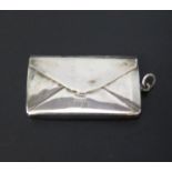 A George V Envelope Form Twin Compartment Stamp Case, 44x27mm, Chester 1923, Albert Ernest