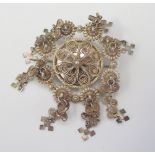 A 19th Century Swedish Brooch by Jacob Ulrich Holfeldt, stamped TOSTRUP 1866 CHRISTIANIA, 44mm diam.