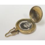 An Early 19th Century Gold Locket Watch Key Fob, 25mm diam., 8.9g