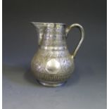 A Victorian Silver Cream Jug with chased foliate decoration, London 1878, Thomas White, 11cm high,