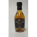 A Miniature Bottle of Highland Park 18 Year Scotch Whisky