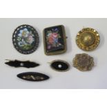 A Selection of Antique Brooches, largest 41x36mm