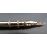 A 19th Century Gold Twin Ended Propelling Dipping Pen / Pencil in original shagreen case