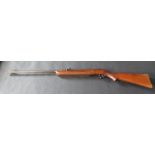 Air Rifle With Under Leaver, Serial No. GB12486, 73.5cm Barrel. Wood Stock. 135cm