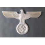 Third Reich Style Aluminium Eagle And Swastika. Outstretched wings, 37.5cm.