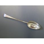 A George III Silver Basting Spoon engraved with a dagger and gauntlet, 30cm, London 1813, G? W.F?,