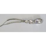 A Silver and Paste Necklace, c. 50mm drop, 16"chain