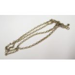 A 24" 9ct Gold Belcher Link Chain, 11.7g. Needs new clasp