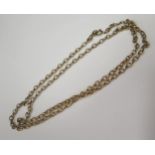 A 22" 9ct Yellow Gold Belcher Link Necklace, London 1979, 12.3g