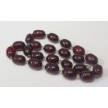 An 18.5" Faux Cherry Amber Necklace, 17x14mm, 40.2g