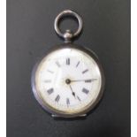 A Silver Cased Ladies Fob Watch