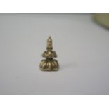 A Small Antique Gold and Bloodstone Seal, engraved Sarah, 20mm, 3.5g