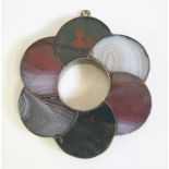 A Specimen Agate Silver Mounted Pendant, 43mm