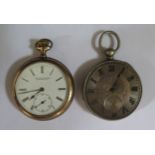 Two Open Dial Pocket Watches