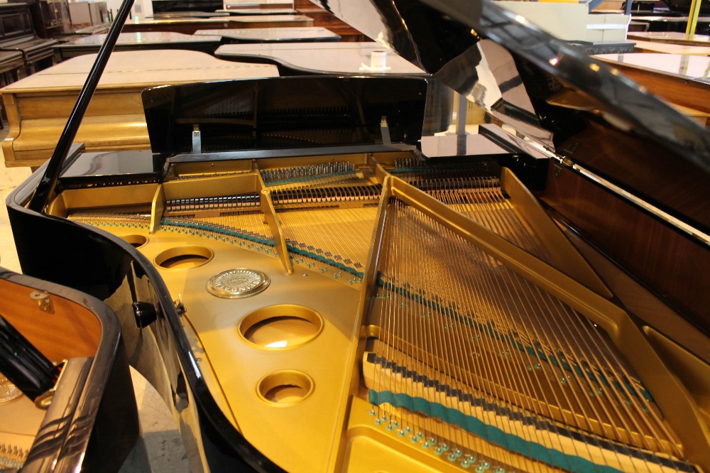 Weinbach (c1991) A 6ft 4in grand piano in a bright ebonised case on square tapered legs. - Image 8 of 8