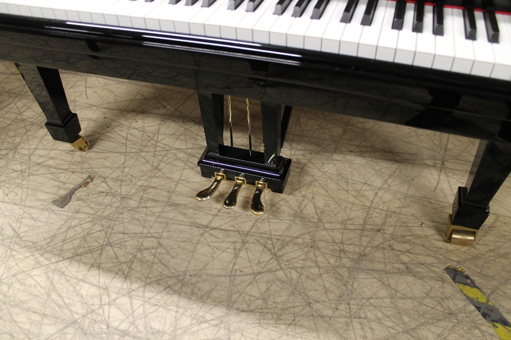 Brodmann (c2008) A 6ft 1in Model 187 grand piano in a bright ebonised case on square tapered - Image 3 of 6