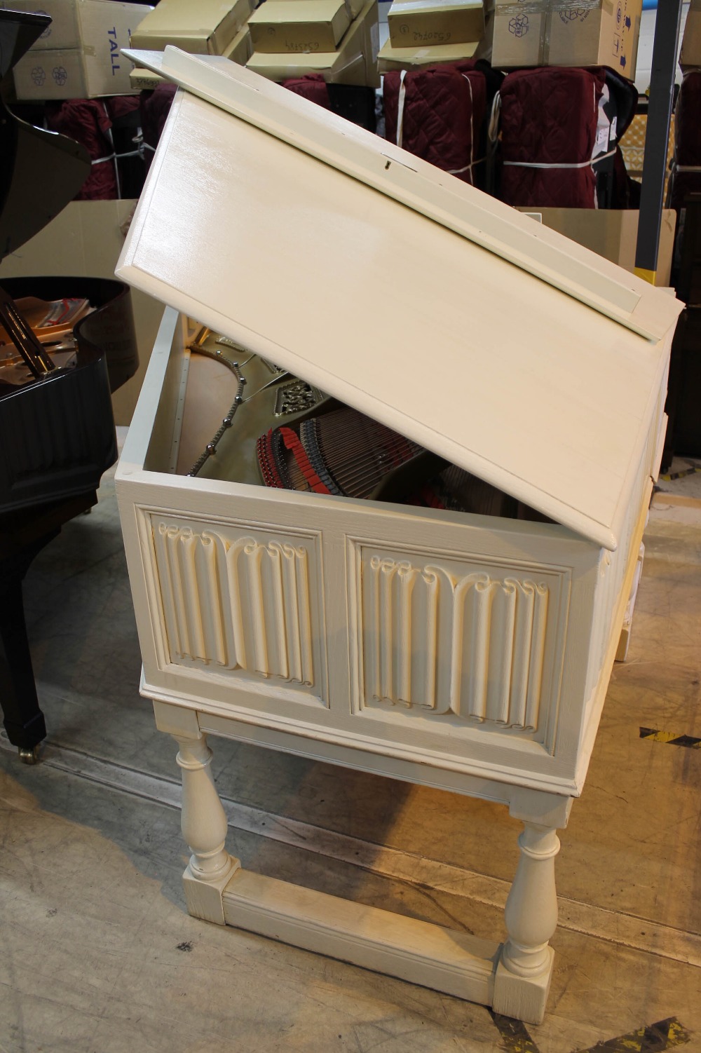 Chappell (late 19th century) A 7ft grand piano in a later white painted case, - Image 7 of 8
