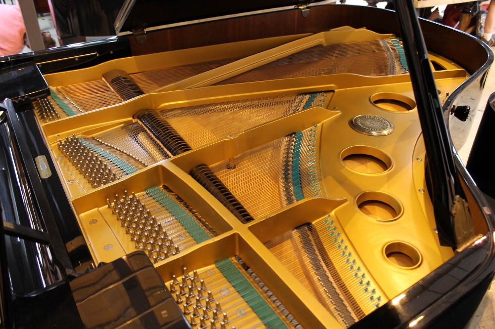 Weinbach (c1991) A 6ft 4in grand piano in a bright ebonised case on square tapered legs. - Image 4 of 8