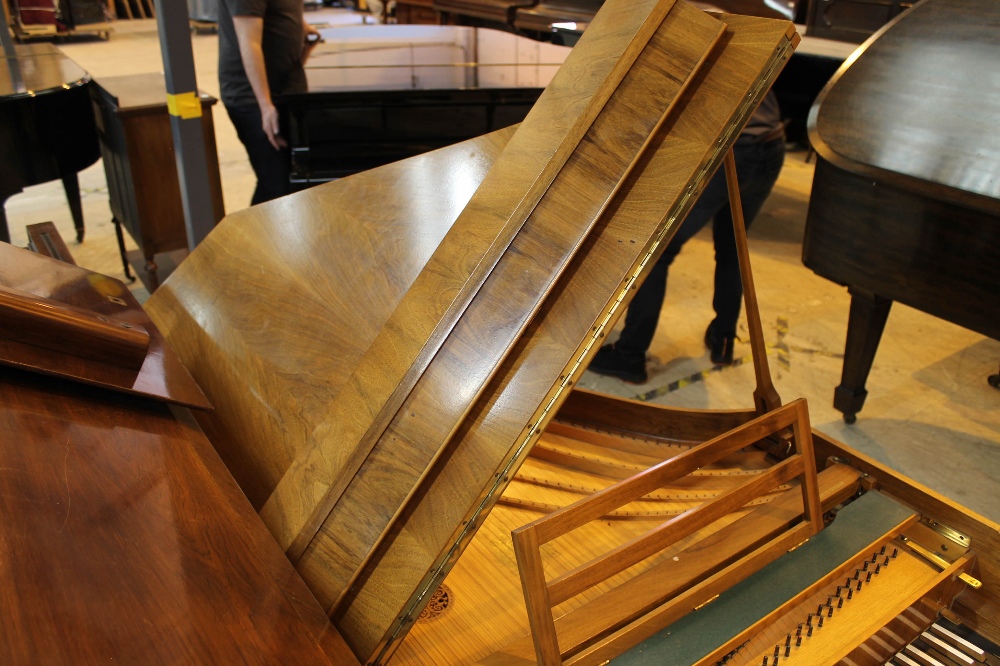 Sperrhake (c1960’s) A 4ft 9in harpsichord in a walnut case on three slender square tapered legs. - Image 5 of 6