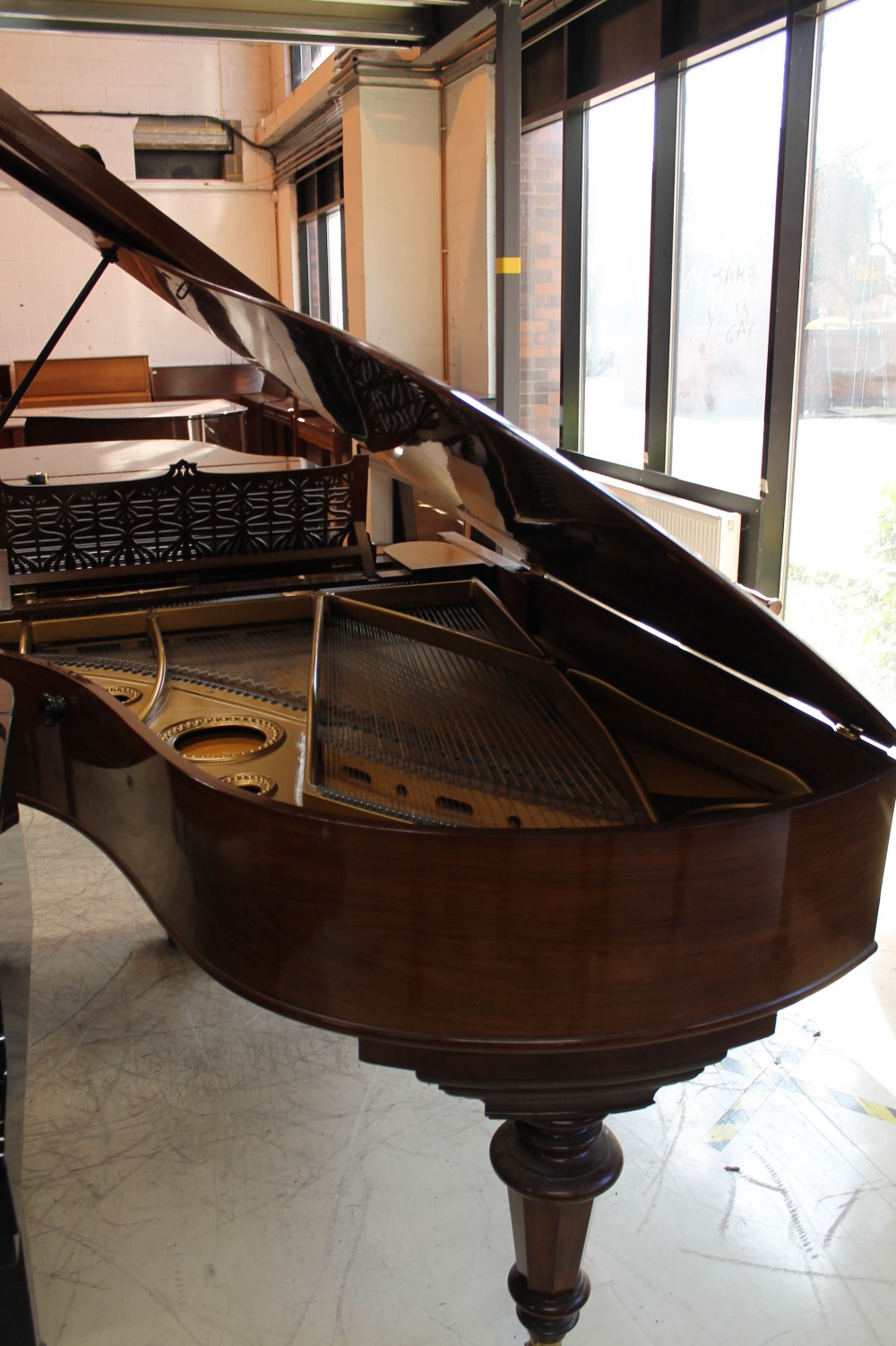 Bechstein (c1901) A 6ft 7in Model V grand piano in a rosewood case on turned octagonal legs. - Image 7 of 8
