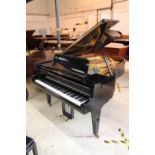 Schimmel (c1961) A 6ft 3in Model 190 grand piano in a bright ebonised case on square tapered legs;