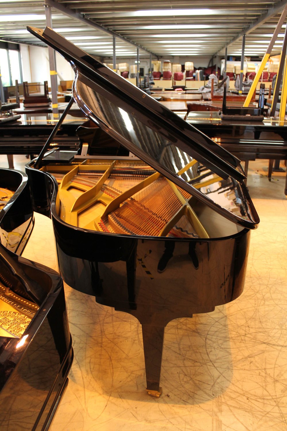 Grotrian Steinweg (c1993) A 6ft 3in Model 192 grand piano in a bright ebonised case on square - Image 7 of 9