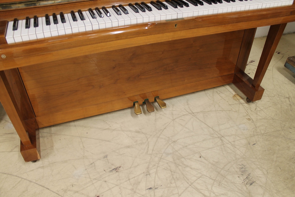 Offenbach (c1988) A 130cm upright piano in a bright mahogany case. AMENDMENT Is in a walnut case. - Image 2 of 4