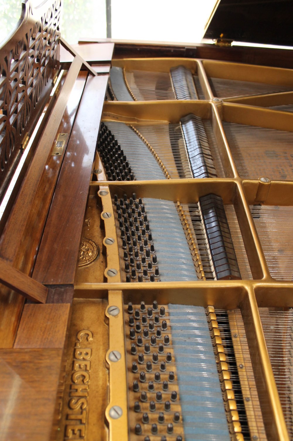 Bechstein (c1901) A 6ft 7in Model V grand piano in a rosewood case on turned octagonal legs. - Image 5 of 8