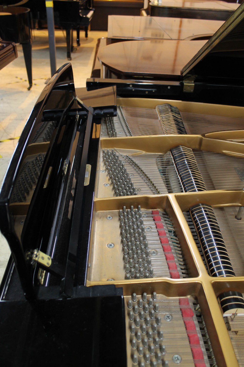 Broadwood A recent 6ft 3in grand piano in a bright ebonised case on square tapered legs. - Image 6 of 10