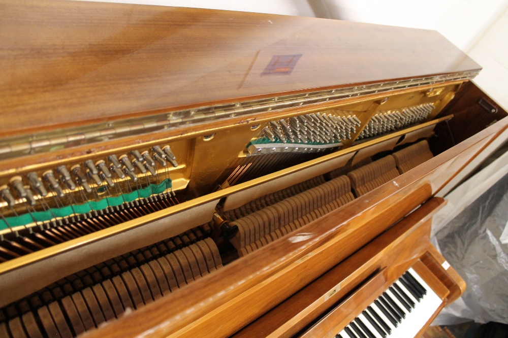 Offenbach (c1988) A 130cm upright piano in a bright mahogany case. AMENDMENT Is in a walnut case. - Image 4 of 4