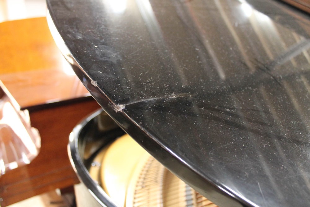 Broadwood A recent 6ft 3in grand piano in a bright ebonised case on square tapered legs. - Image 9 of 10