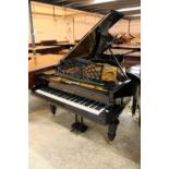 Bechstein (c1920) A 6ft 7in Model B grand piano in a bright ebonised case on turned hexagonal
