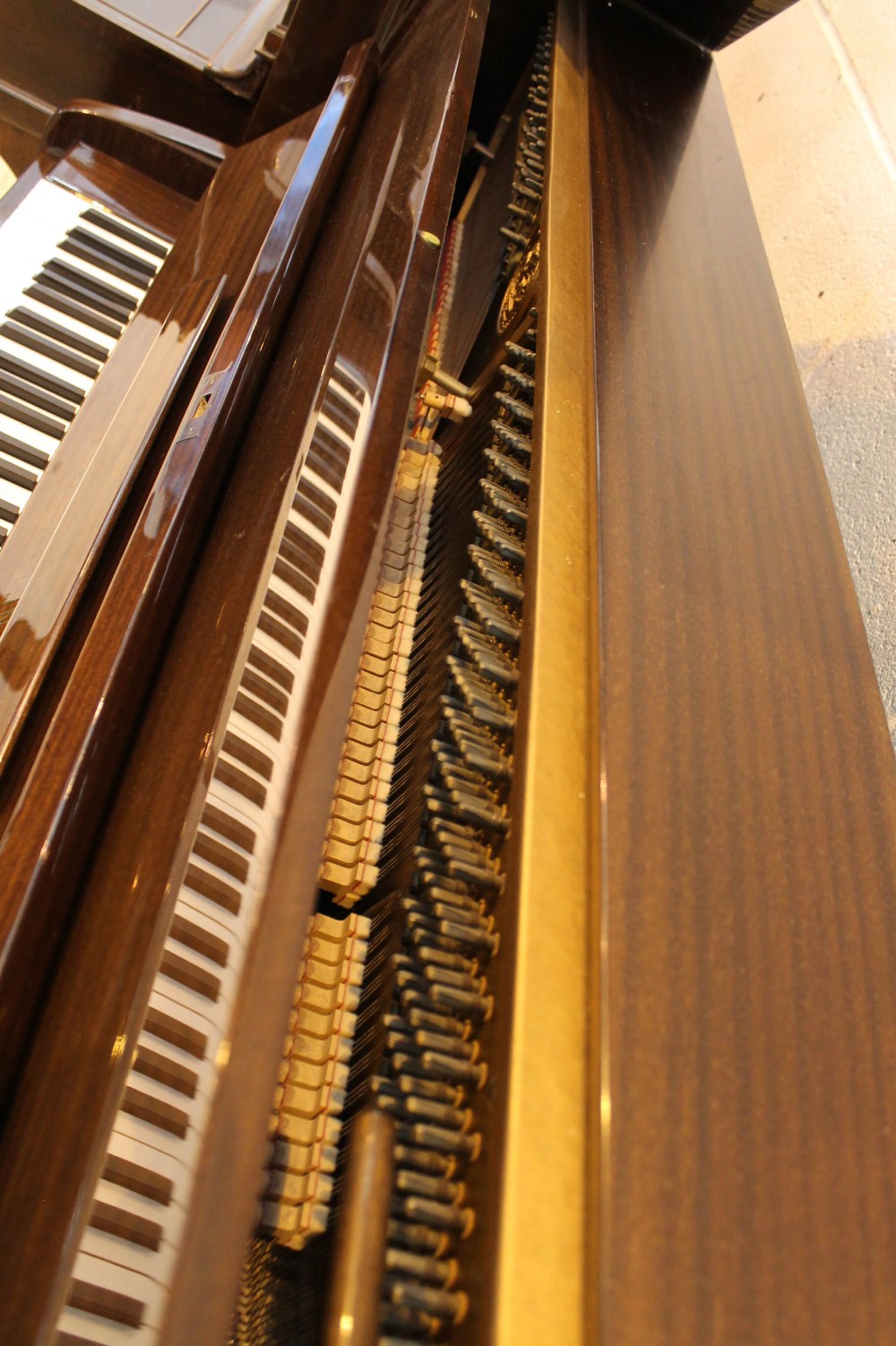 Bechstein (c1979) An upright piano in a modern style bright mahogany case - Image 4 of 4