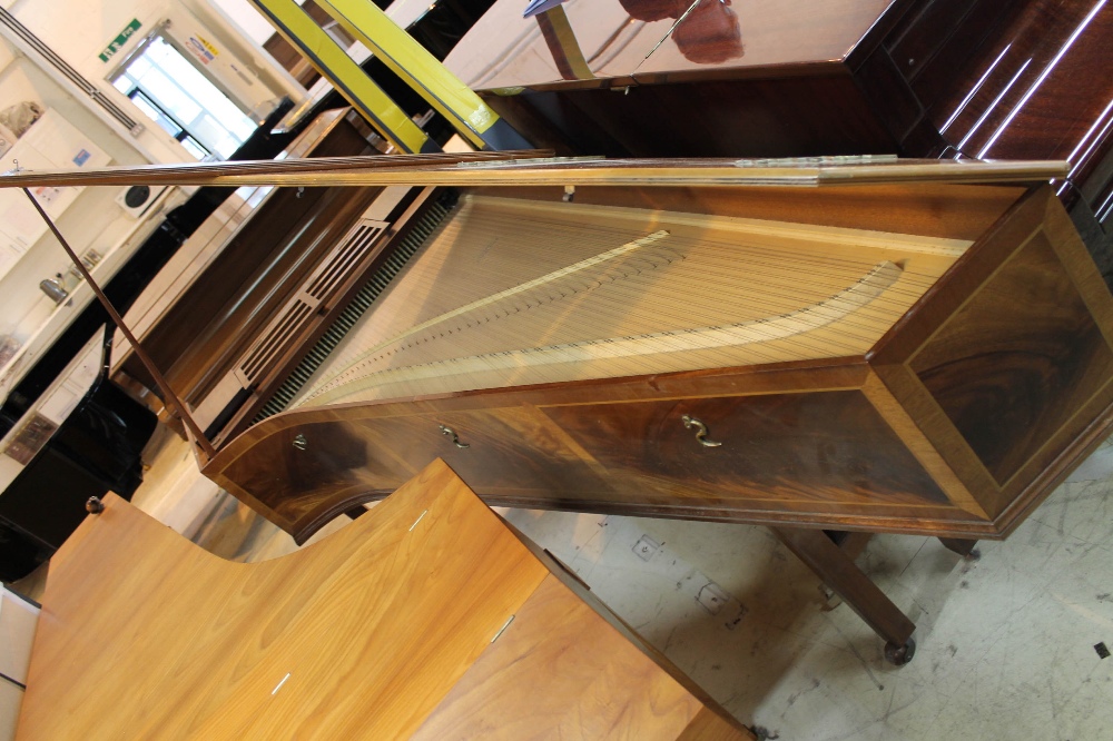 Morley Double Manual Harpsichord A double manual harpsichord in a walnut crossbanded and flame - Image 8 of 9