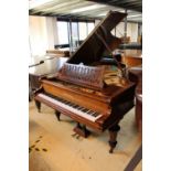 Bechstein (c1899) A 6ft 7in grand piano in a rosewood case on turned octagonal legs;