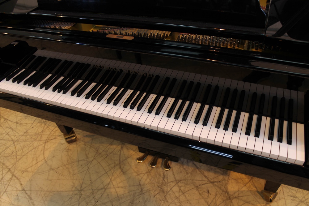 Grotrian Steinweg (c1993) A 6ft 3in Model 192 grand piano in a bright ebonised case on square - Image 2 of 9